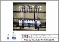 0.5L-5L Anti Corrosive Diving Bleach Bottle Filling Line Dengan Mesin Capping Mesin Pelabelan Untuk Kemasan Botol Pemutih